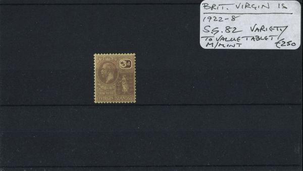 British Virgin Is. 1922-8 SG.82var M/M