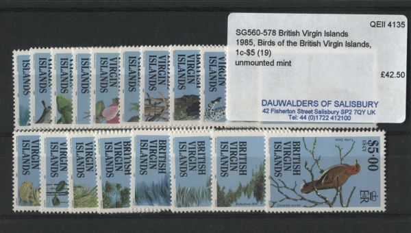 British Virgin Is. 1985 SG.560-78 Birds U/M (Lot 2)