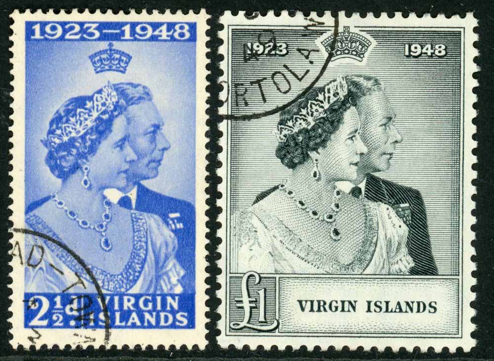 British Virgin Islands 1949 SG.124-125 F/U