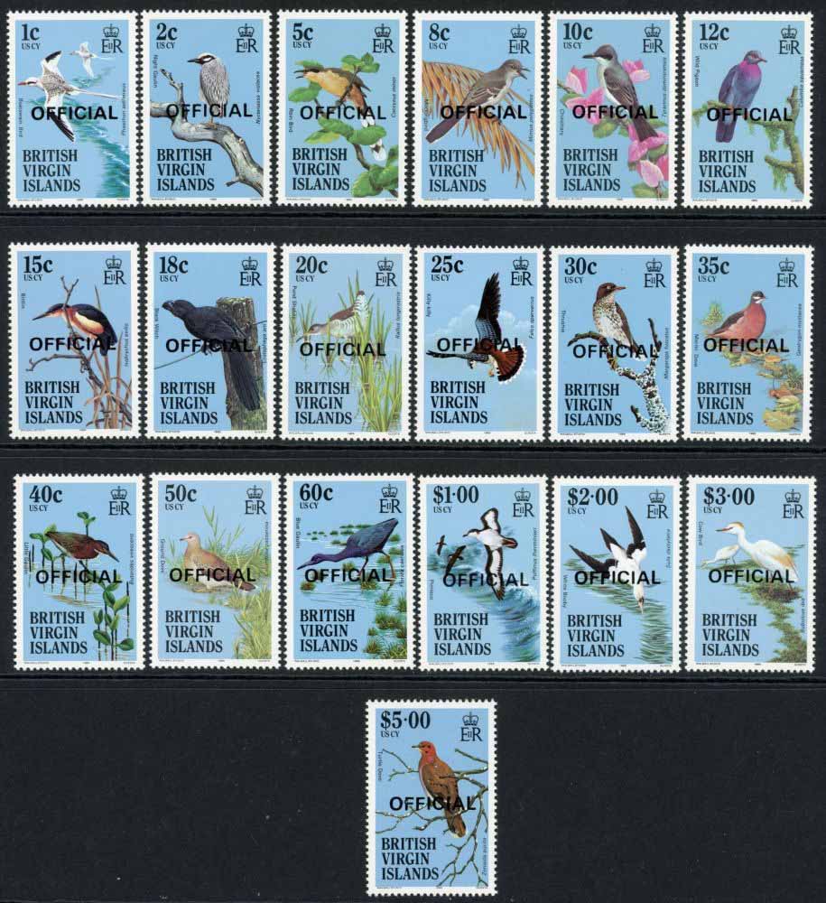 British Virgin Islands / Official 1986 SG.O16-O34 U/M (1)