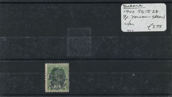 Burma 1942 SG.J28 U/M