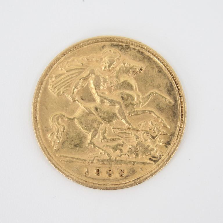 1906 Edward VII Half Sovereign St. George Dragon