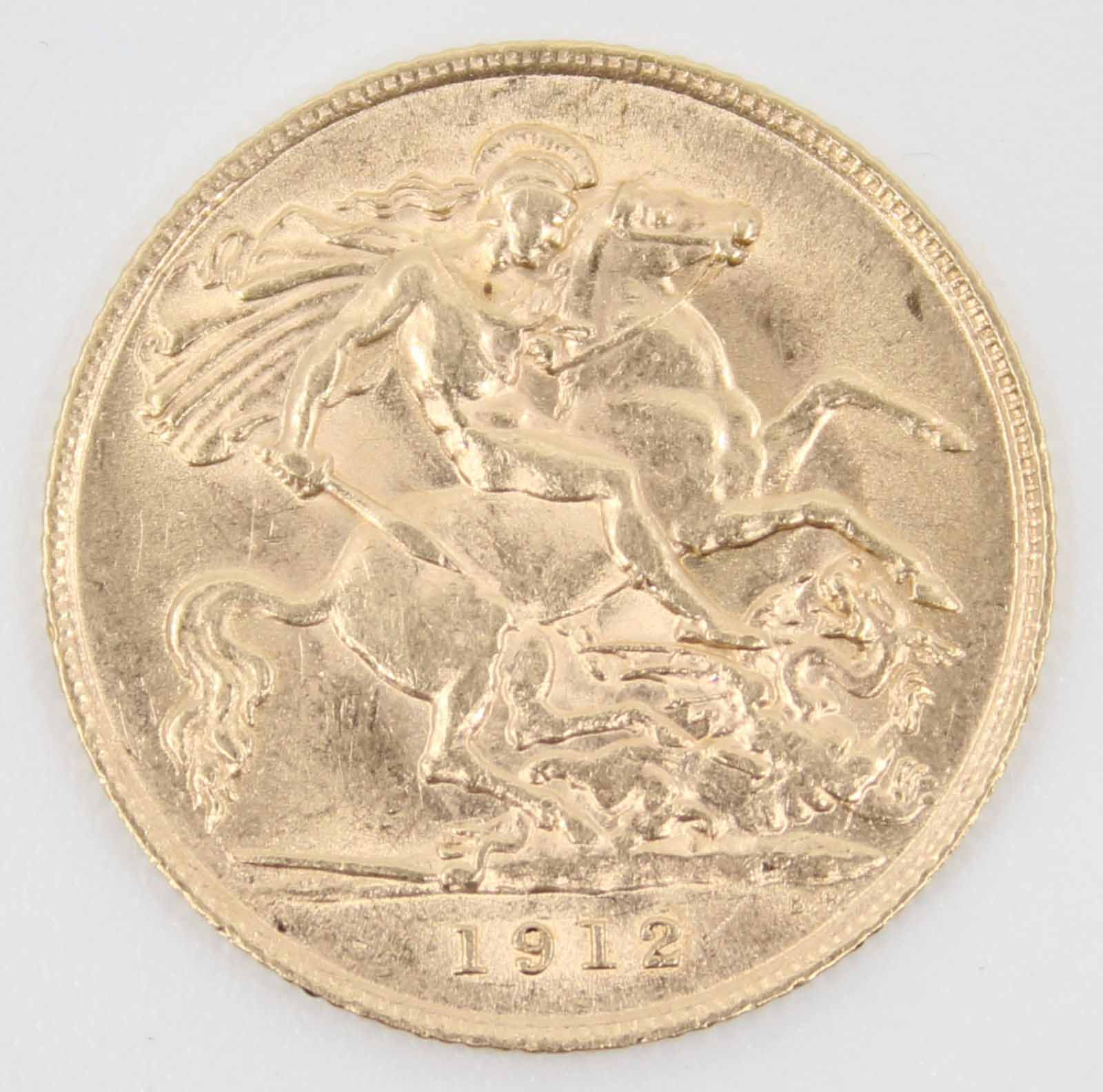 1912 George V Half-Sovereign St. George Dragon