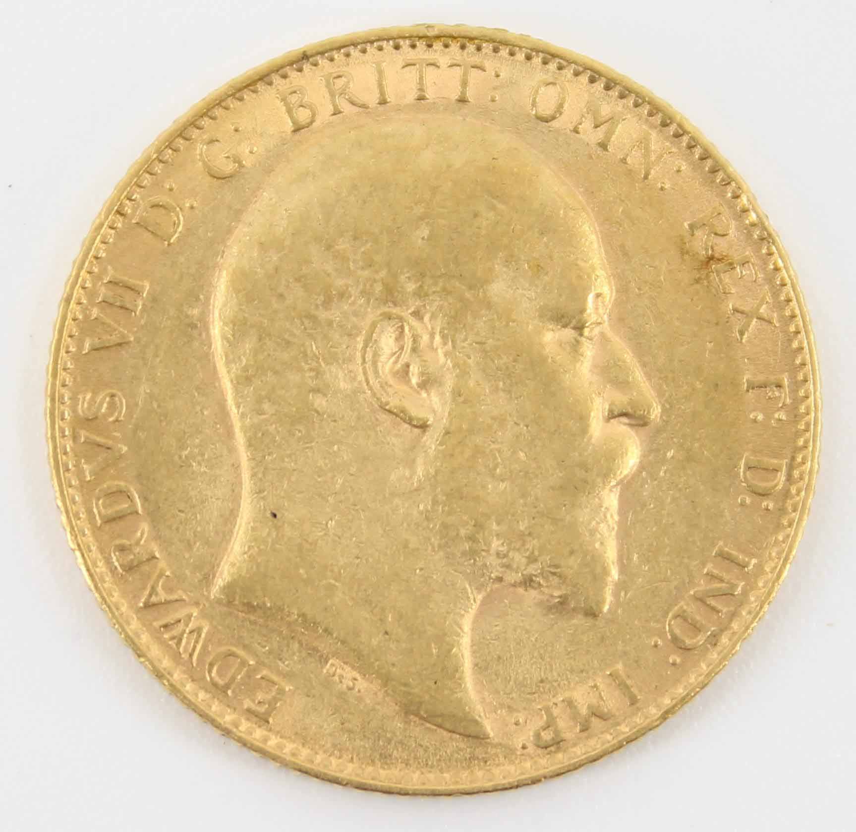 1910 King Edward VII Sovereign London Mint