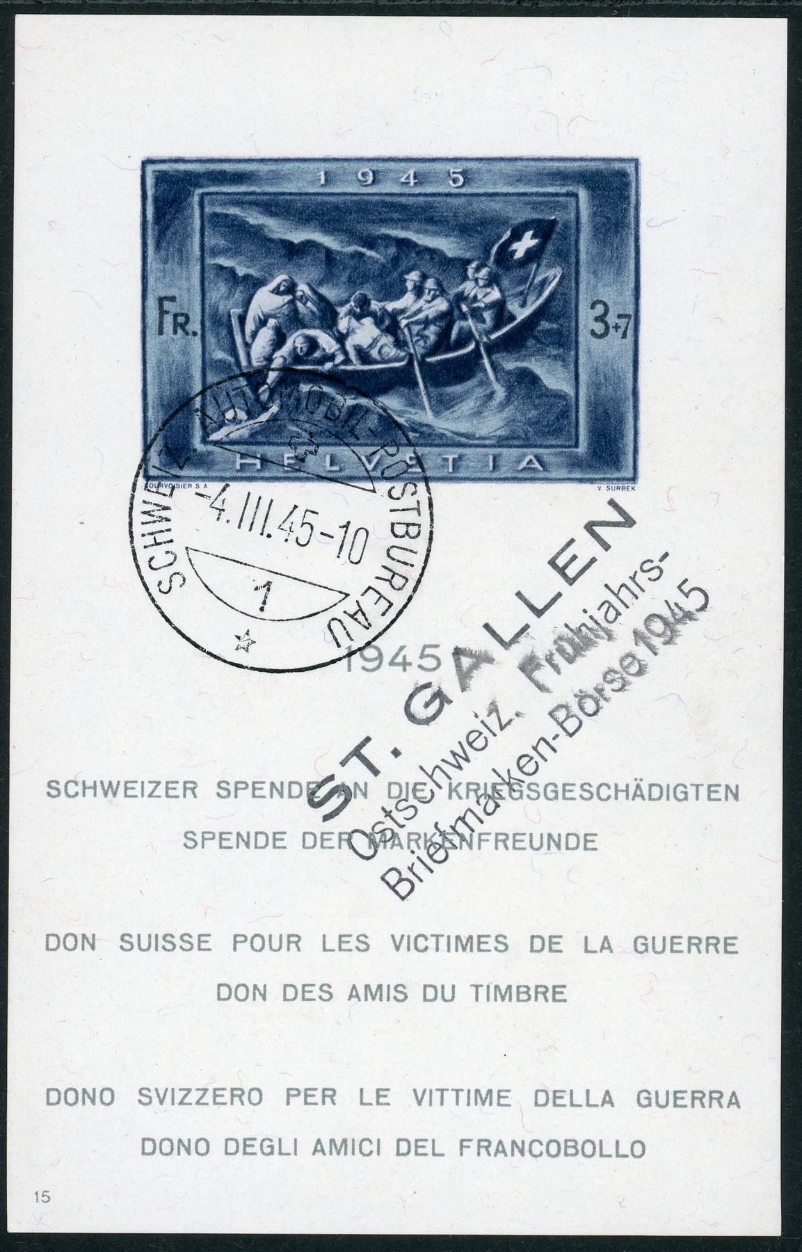 Switzerland 1945 SG.MS446a F/U