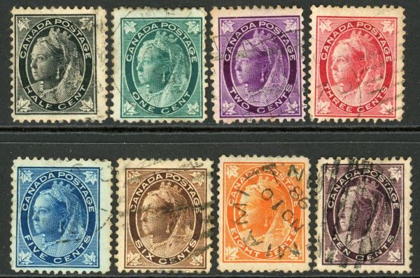 Canada 1897-98 SG.141-149 Used. Slight ageing