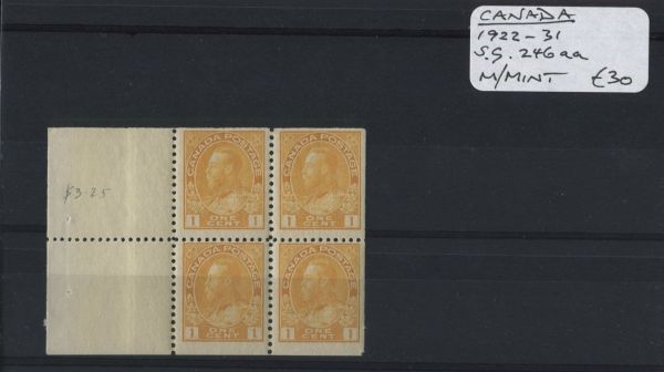 Canada 1922-31 SG.246aa M/M