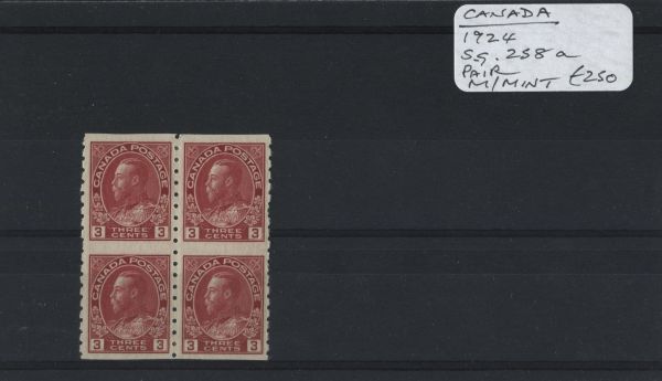 Canada 1924 SG.258a Pair M/M