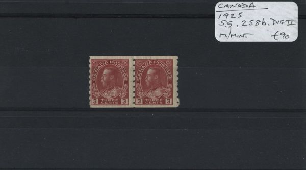 Canada 1925 SG.258b Die II M/M