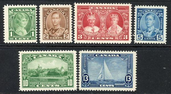 Canada 1935 SG.335-340 U/M