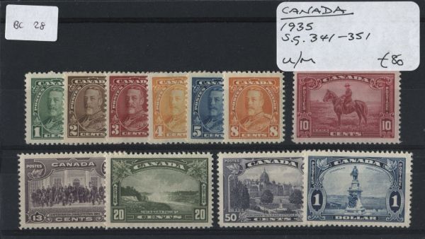 Canada 1935 SG.341-351 U/M