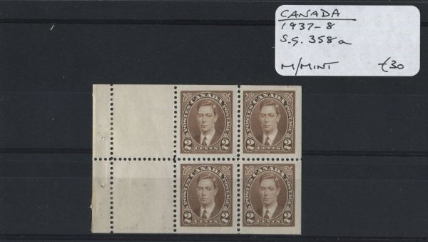 Canada 1937-8 SG.358a M/M