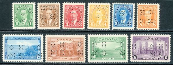 Canada 1939 SG.O120-O130 U/M no 10c