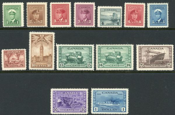 Canada 1942-48 SG.375-388 M/M