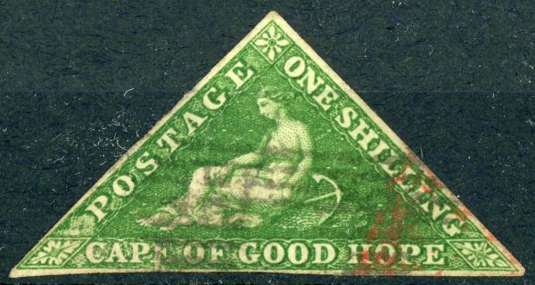 Cape of Good Hope 1858 SG.8 three margin F/U