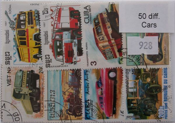 Cars 50 Stamps (928)