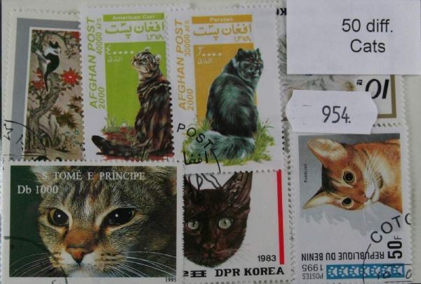 Cats IV 50 Stamps (954)