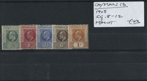 Cayman Islands 1905 SG.8-12 M/M (Lot 2)