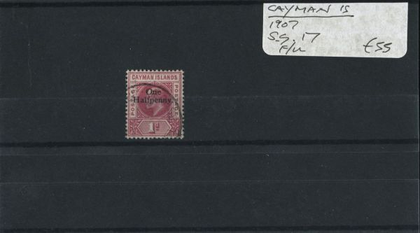 Cayman Islands 1907 SG.17 F/U