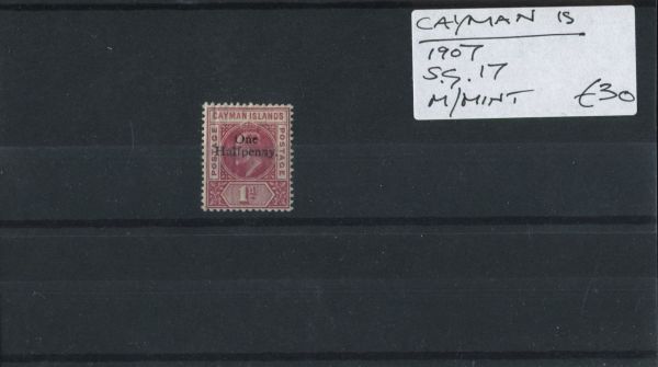 Cayman Islands 1907 SG.17 M/M