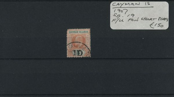 Cayman Islands 1907 SG.19 F/U