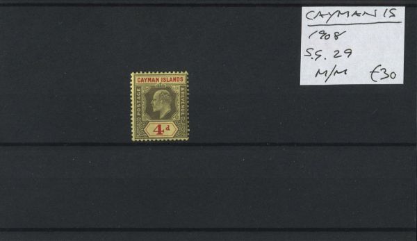 Cayman Islands 1908 SG.29 M/M