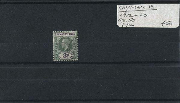 Cayman Islands 1912-20 SG.50 F/U