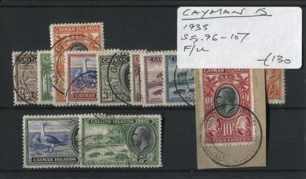 Cayman Islands 1935 SG.96-107 F/U