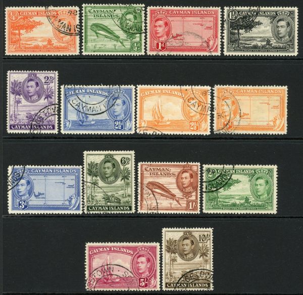 Cayman Islands 1938-48 SG.115-126 F/U