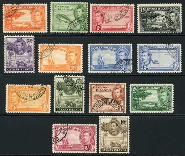 Cayman Islands 1938-48 SG.115-126a F/U