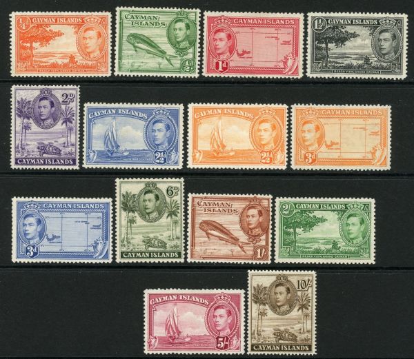 Cayman Islands 1938-48 SG.115-126a M/M (1)