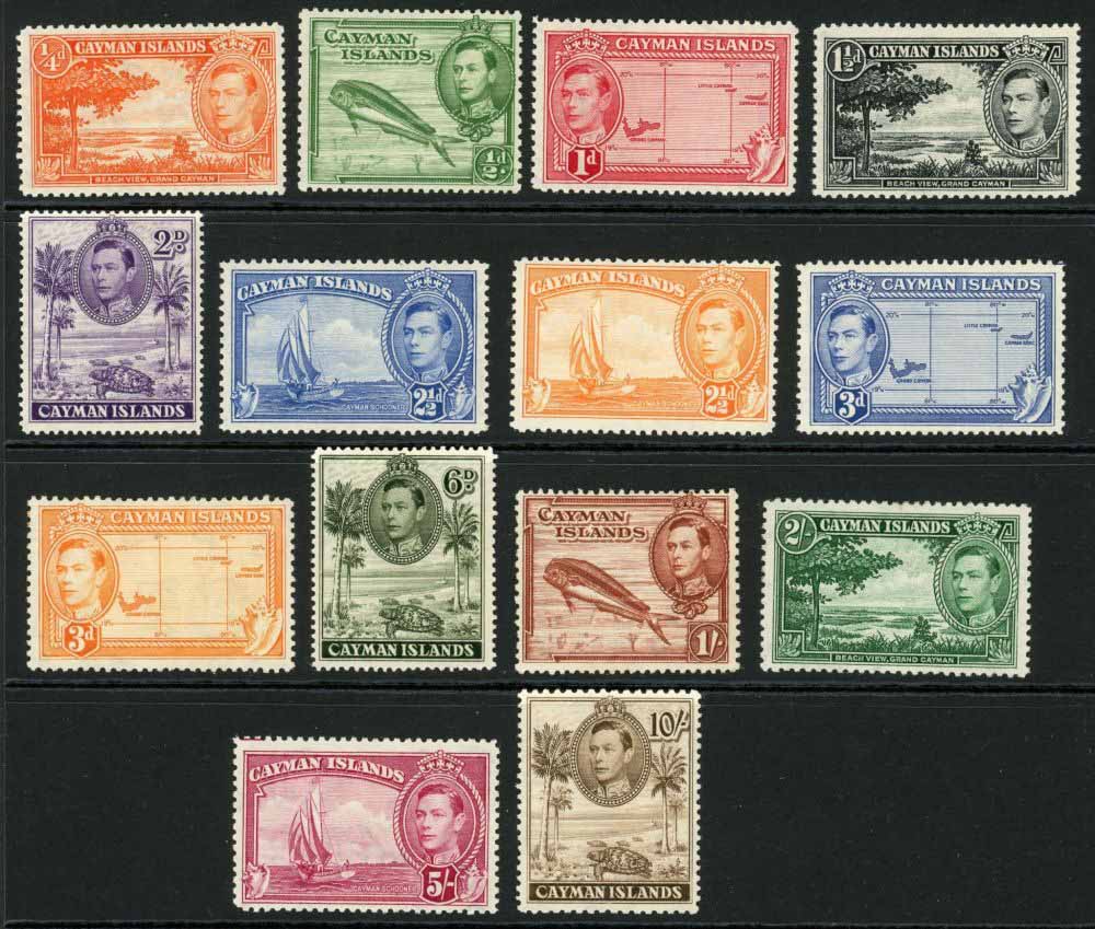 Cayman Islands 1938-48 SG.115-126a M/M