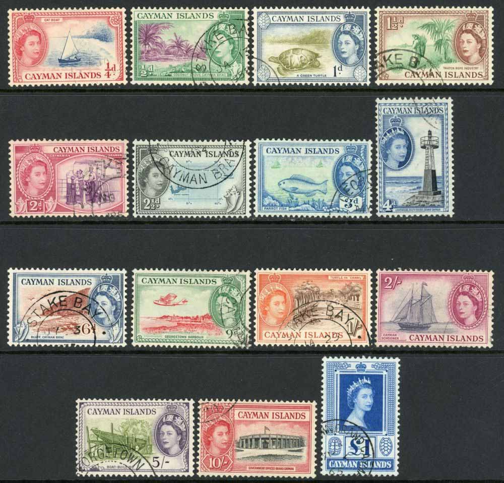 Cayman Islands 1953-62 SG.148-161a F/U