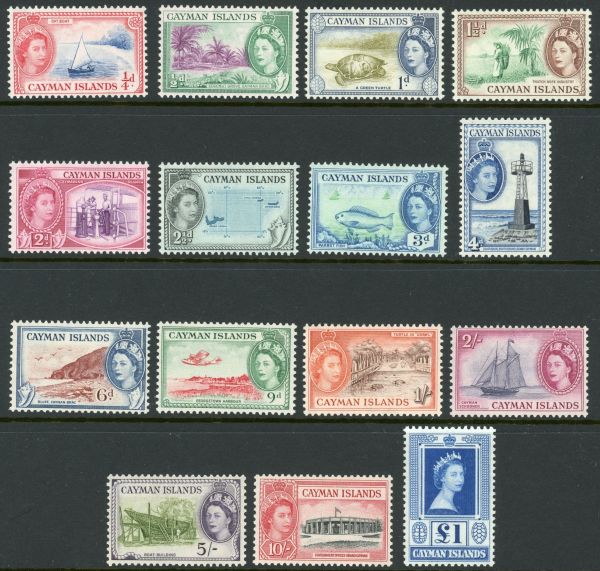 Cayman islands 1953-62 SG.148-161a U/M