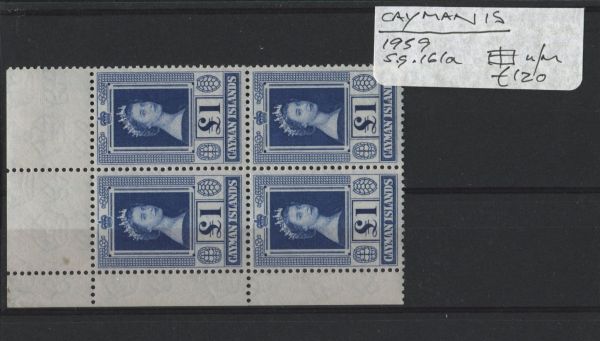 Cayman Islands 1959 SG.161a Block U/M