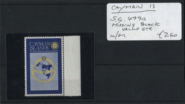 Cayman Islands SG.499a error U/M