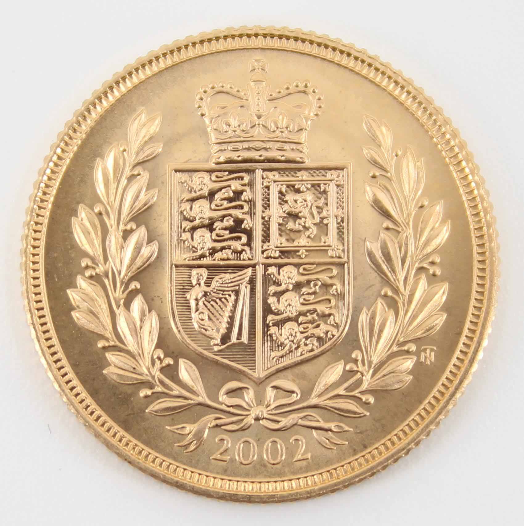 2002 Queen Elizabeth II Sovereign Shield Reverse