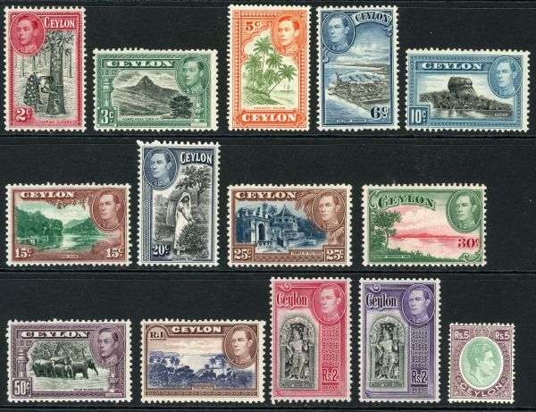 Ceylon 1938-49 SG.386-396 M/M