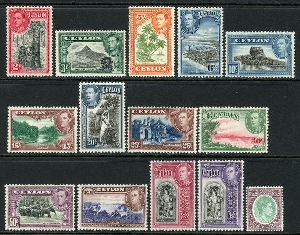 Ceylon 1938-49 SG.386-397 M/M (2)