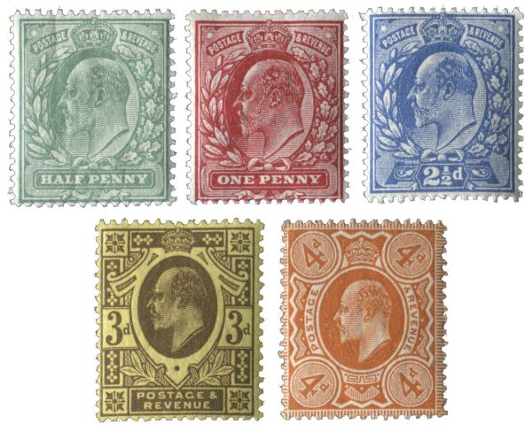 Complete Set of 5 Stamps (SG279-286)