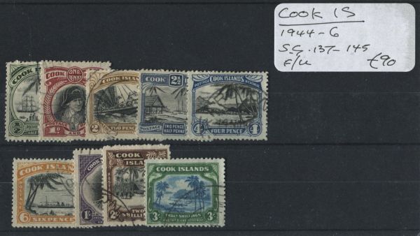 Cook Islands 1944-6 SG.137-145 F/U