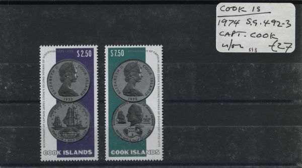 Cook Islands 1974 SG.492-3 U/M (Lot 2)