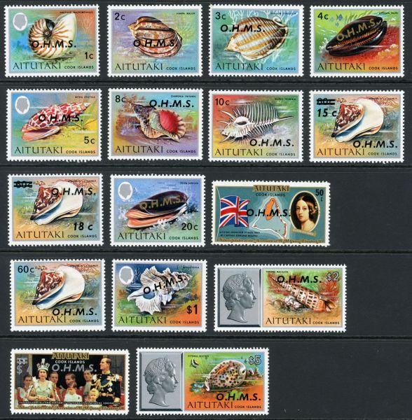 Cook Islands / Aitutaki 1978-9 SG.O1-O16 U/M