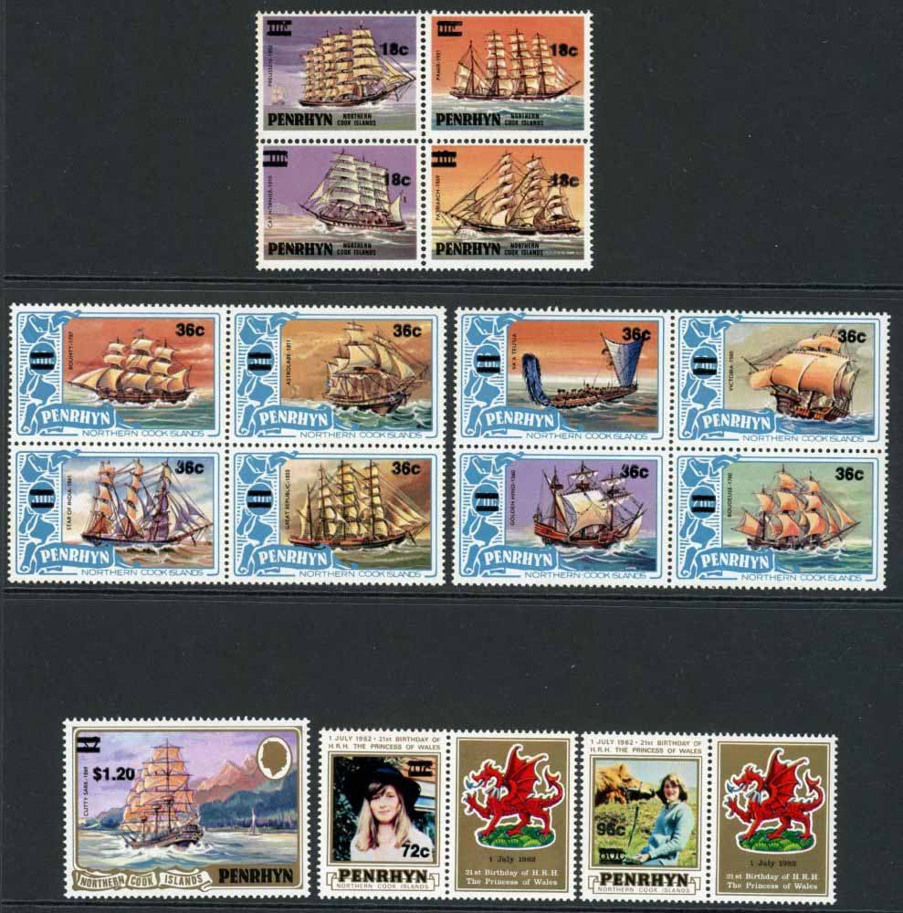 Cook Islands / Penrhyn Island 1983 SG.299-313 U/M