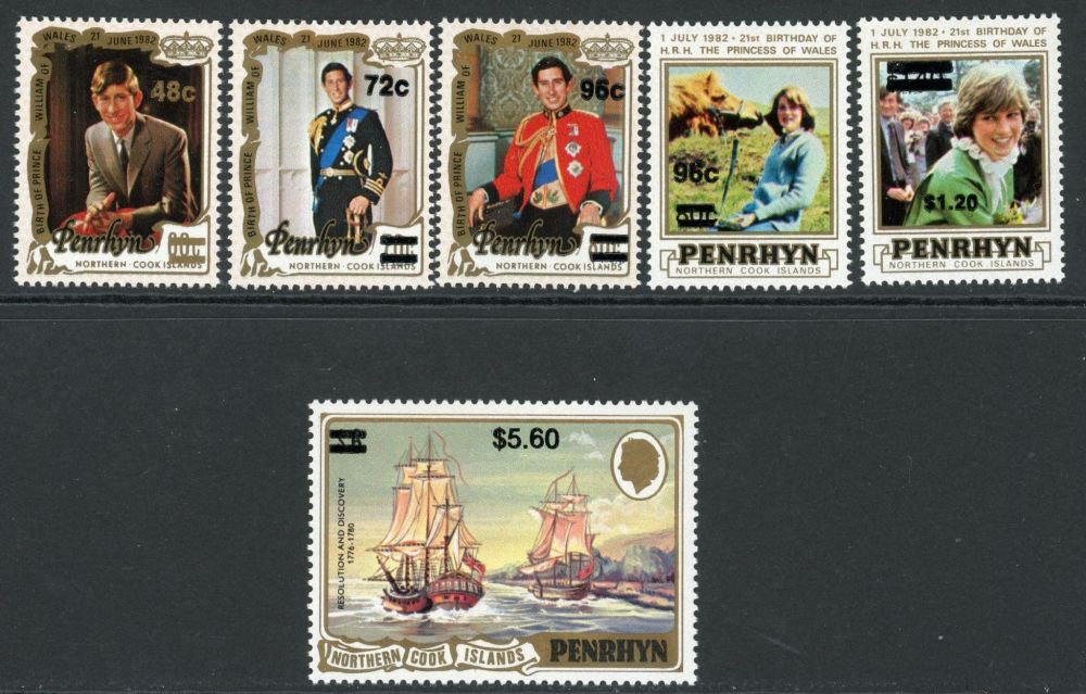 Cook Islands / Penrhyn Island 1983 SG.314-319 U/M