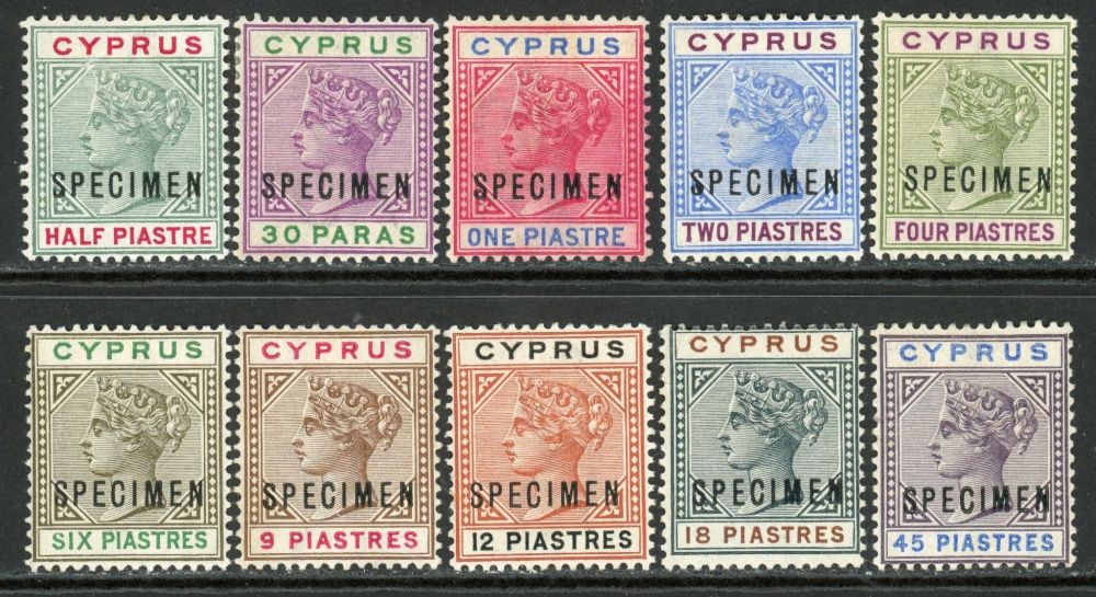 Cyprus 1894-96 SG.40s-49s Mint