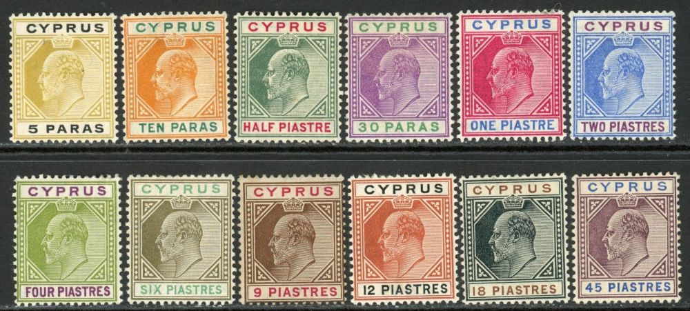 Cyprus 1904-10 SG.60-71 M/M (1)