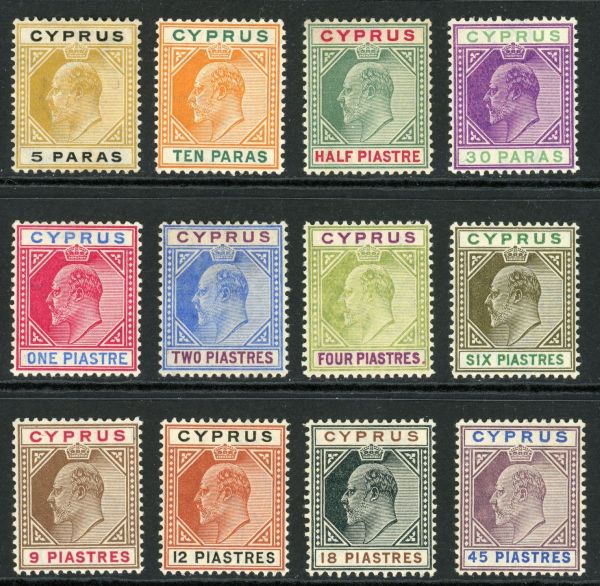 Cyprus 1904-10 SG.60-71 M/M