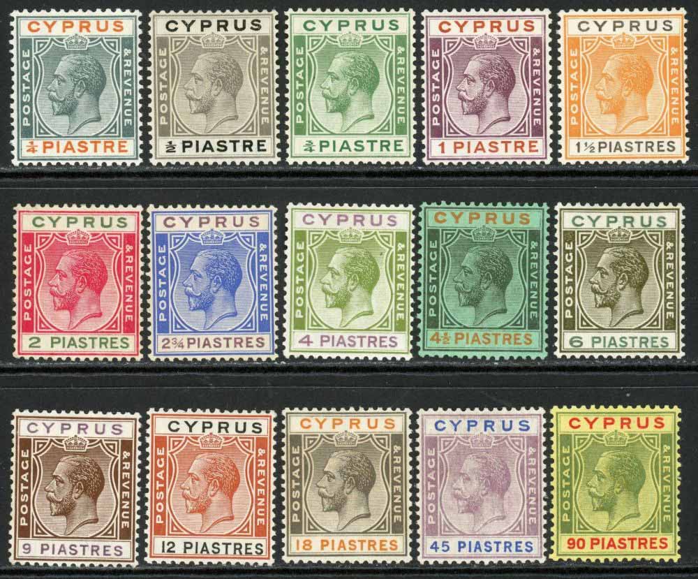 Cyprus 1924-28 SG.103-117 M/M