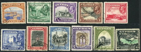 Cyprus 1934 SG.133-143 F/U